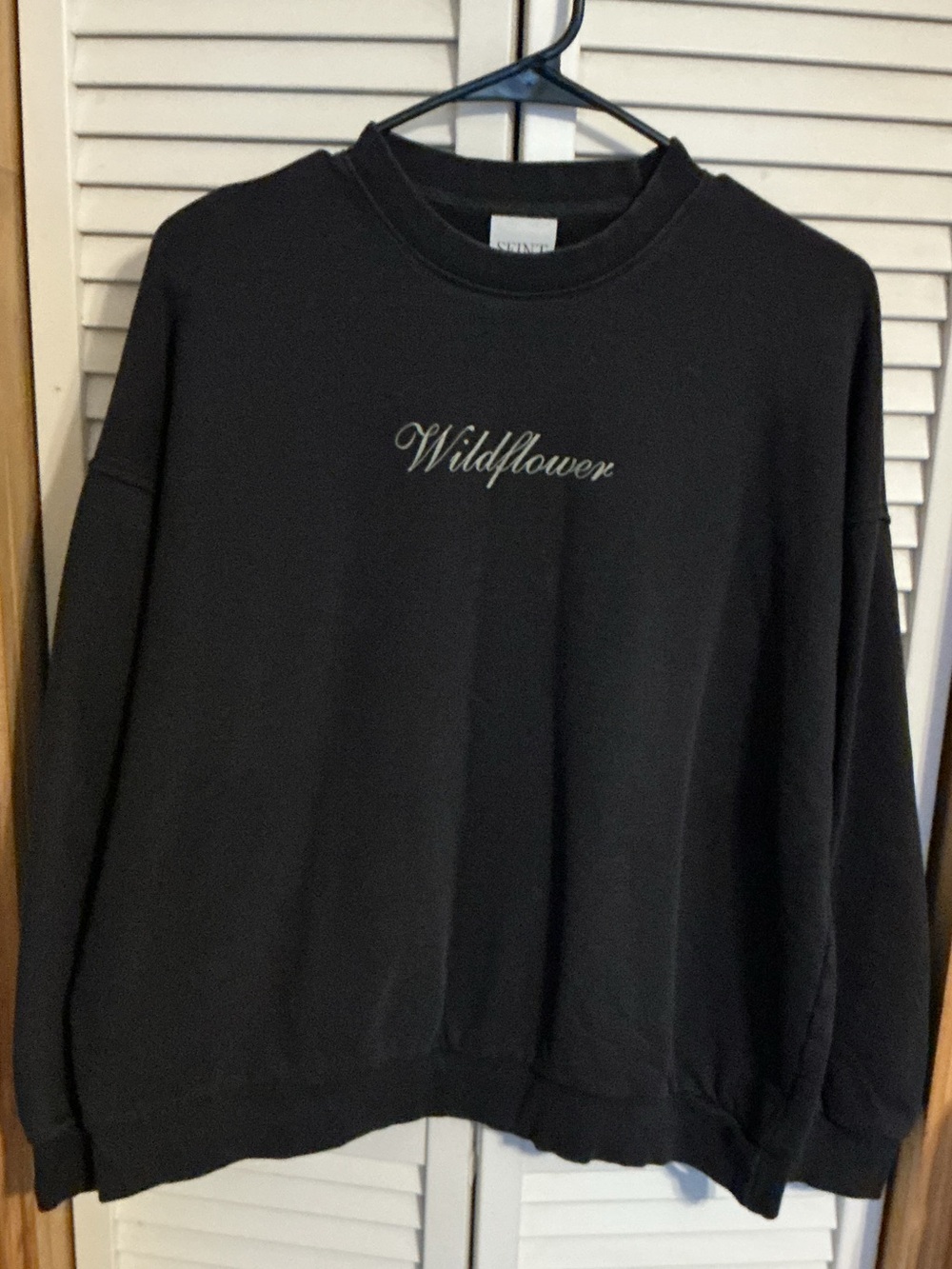 RARE Seint Official Makeup Merchandise "Wildflower" Black Crewneck Sweatshirt